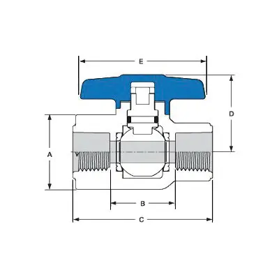 Spears 2621-007C 3/4 CPVC Utility Ball Valve Thread EPDM
