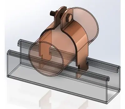 Empire Industries 8300CT0100 Strut Clamp Copper Gard 1