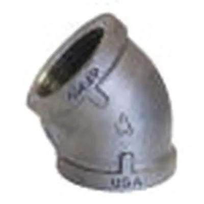 ASC Engineered Solutions 1D.BM45L 45 ELL 1-1/2 BLK MI 150# THRD FIG 48