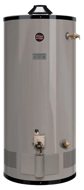 Rheem G75-75N-2 Medium Duty Commercial Gas Water Heater, 75 Gallon, 80% Efficiency, 75k BTU