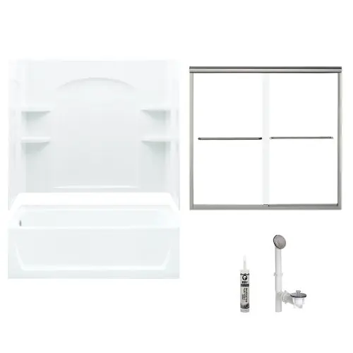 MULTI VENDOR KIT PARENTS 7122L-5405NC-0 TUB/SHWR KIT 60X32 LH WHT 7122L-5405NC-0