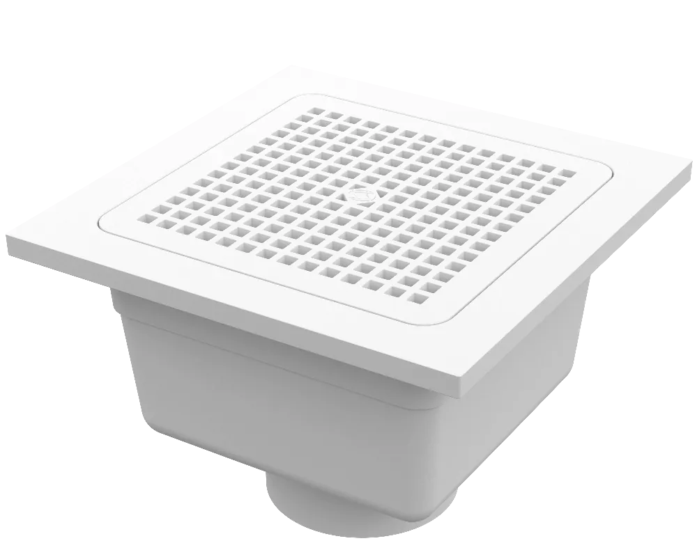 JAY R SMITH MFG 305-13 12 in. PVC Square 3/4 Grate for PVCeptor Reservoir Dog Sanitary Floor Sink