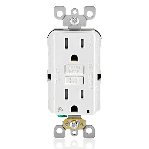 Leviton D2GF1-KW Smart GFCI Outlet 15A Outlet 20A Feed-Through 125V 60Hz