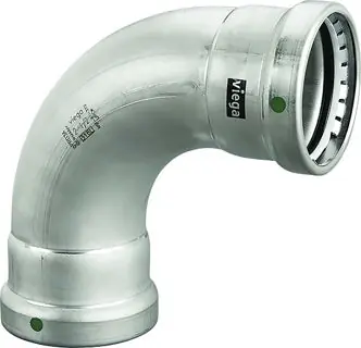 Viega 90510 4 In. 316Ss Elbow Std / Schedule 40 Rating P1 X P2 Connection
