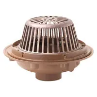 JAY R SMITH MFG 1010C Duco Coated Cast Iron General-Purpose Roof Drain with Gravel Stop