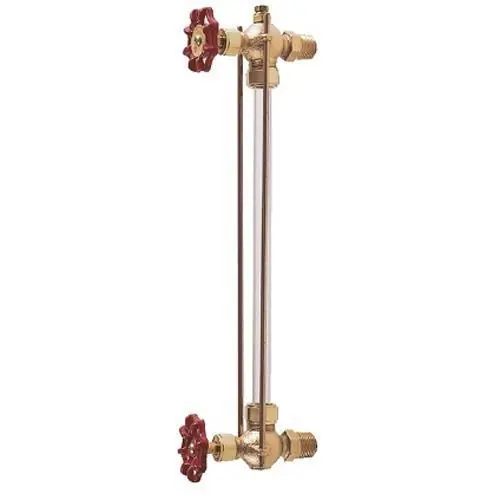 Apollo Valves 2020703 3/4 NPT Rough Bronze Water Gauge w/ EPDM Glass Seal Aluminum Type Wheel 3/4 x 16