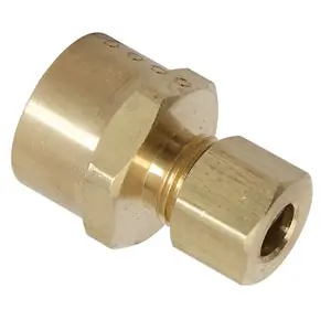 BrassCraft 24XR 1/2 in. Nominal Sweat x 1/4 in. O.D. Compression Brass Union Fitting
