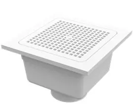 JAY R SMITH MFG 305-H03X04 PVCeptor Reservoir Dog 3 x 4 in. Hub x Slip PVC Sanitary Floor Sink