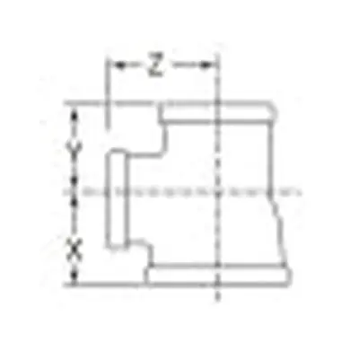 ASC Engineered Solutions 1DX1BX1B.BMT TEE 1-1/2X1-1/4X1-1/4 BLACK MI 150# FIG 52 THRD
