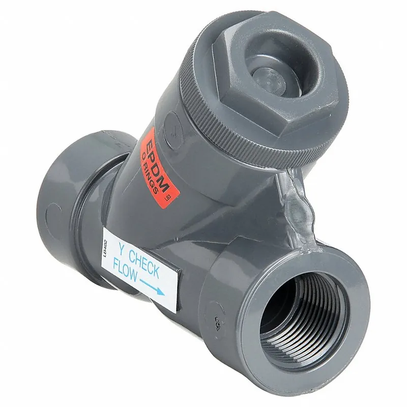 HAYWARD YC10100TE 1 PVC Y-Check Valve w/EPDM o-ring seat and seal; threaded end connections