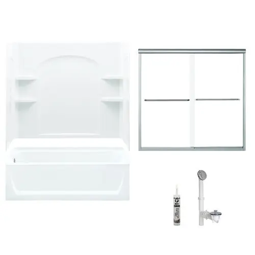 Multi Vendor Kit Parents 7122L-5405SC-0 Tub/Shwr Kit 60X32 LH Wht 7122L-5405SC-0