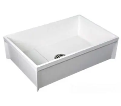 FIAT PRODUCTS MSB3624100 Molded-Stone Rectangular Single Bowl Mop Sink 10 in. (36 x 24 x 10 in.)