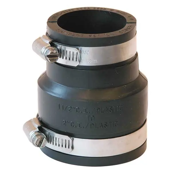 Fernco 1056-215 2 x 1-1/2 in. Cast Iron or Plastic to Cast Iron or Plastic Flexible Coupling