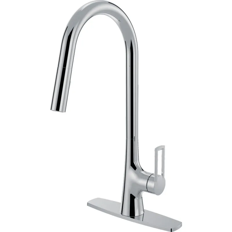 Compass 192-8107 Westdale 1-Handle Pulldown Kitchen Faucet, Polished Chrome