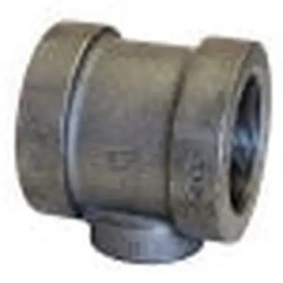 ASC Engineered Solutions 1BXD.BCT TEE 1-1/4X1/2 BLK CI 125# THRD FIG 25
