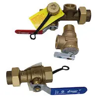 Jomar Valve 810-504G 3-Way Hot/Cold Ball Valve With Handle 3/4 in Thread