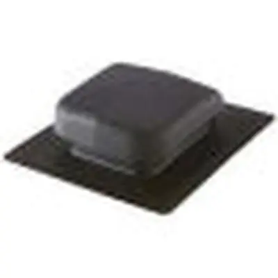 FAMCO FA50BK 8 x 10 in. High Density Polyethylene Roof Vent with Built-in Screen, Black
