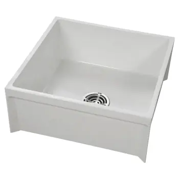 FIAT PRODUCTS MSB2424100 24 x 24 in. Molded Stone Mop Service Basin