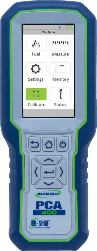 Bacharach 2411-1112 PCA 400 With O2 CO NO 12 Probe With 7.5' Sample Hose Assembly Standard & Case And Bluetooth Printer