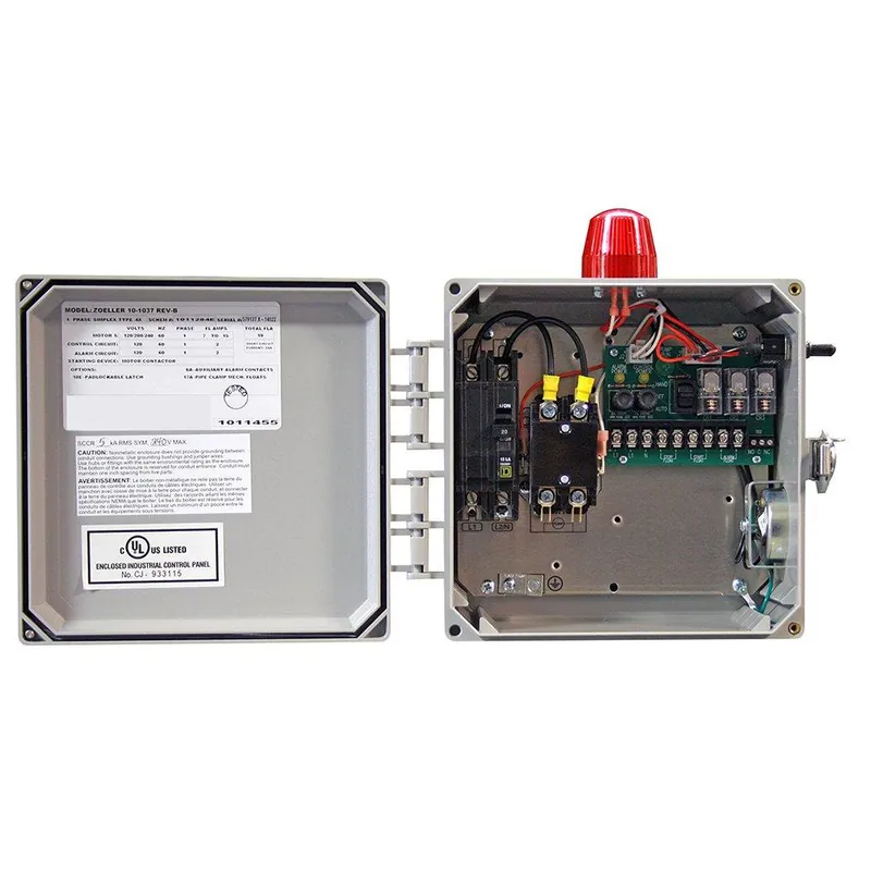Zoeller 10-1037 115/230V Single Control Panel with 3 Float