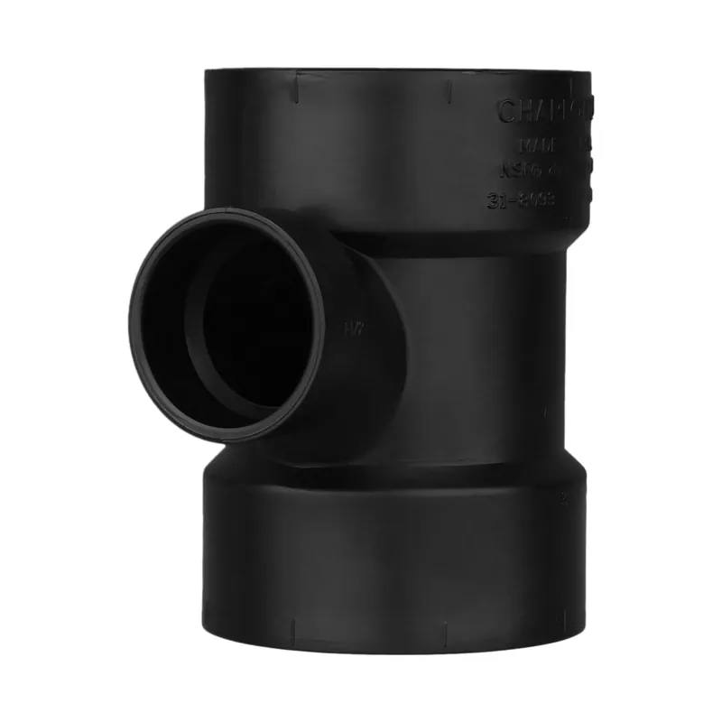 Charlotte Pipe 02935 3x3x1-1/2 Sanitary Tee (Reducing) - Hub x Hub x Hub - ABS DWV