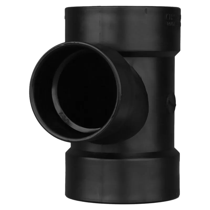 Charlotte Pipe 02939 4x4x3 Sanitary Tee (Reducing) - Hub x Hub x Hub - ABS DWV