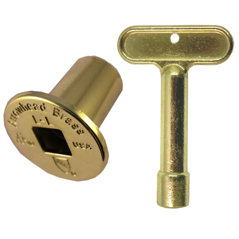Arrowhead Brass PK1330 Flange & Key for ABP Log Lighter Valve Polished Brass