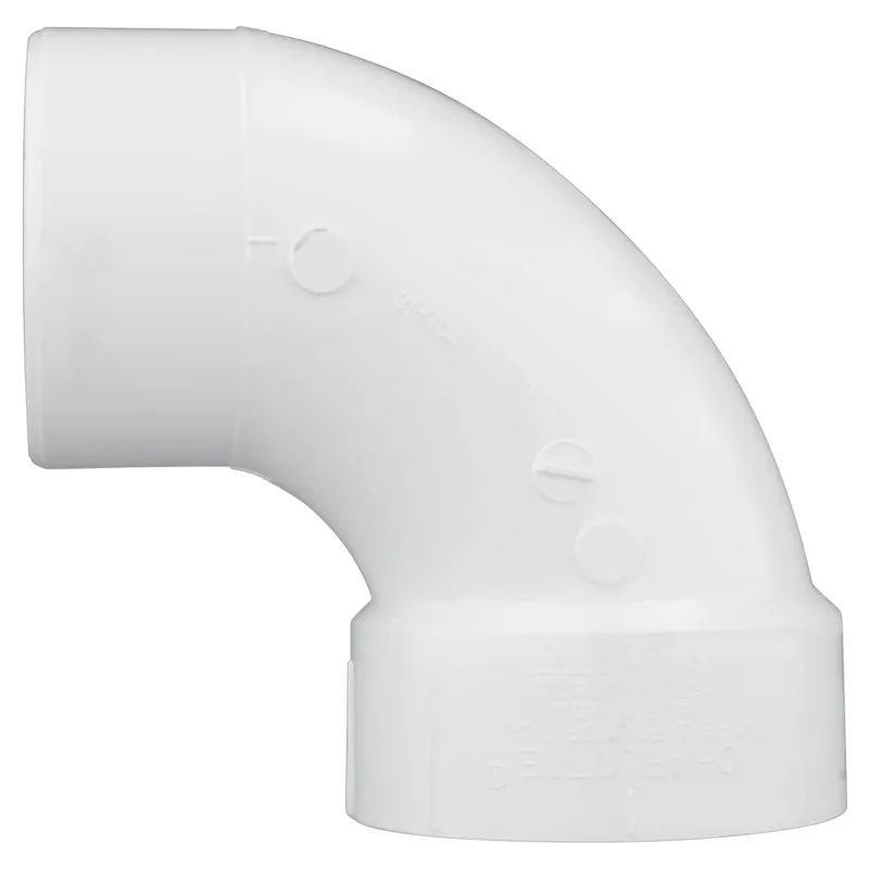 Charlotte Pipe 03372 3 1/4 Bend - 90 Deg - Elbow (Street) - Ftg x Hub - PVC DWV