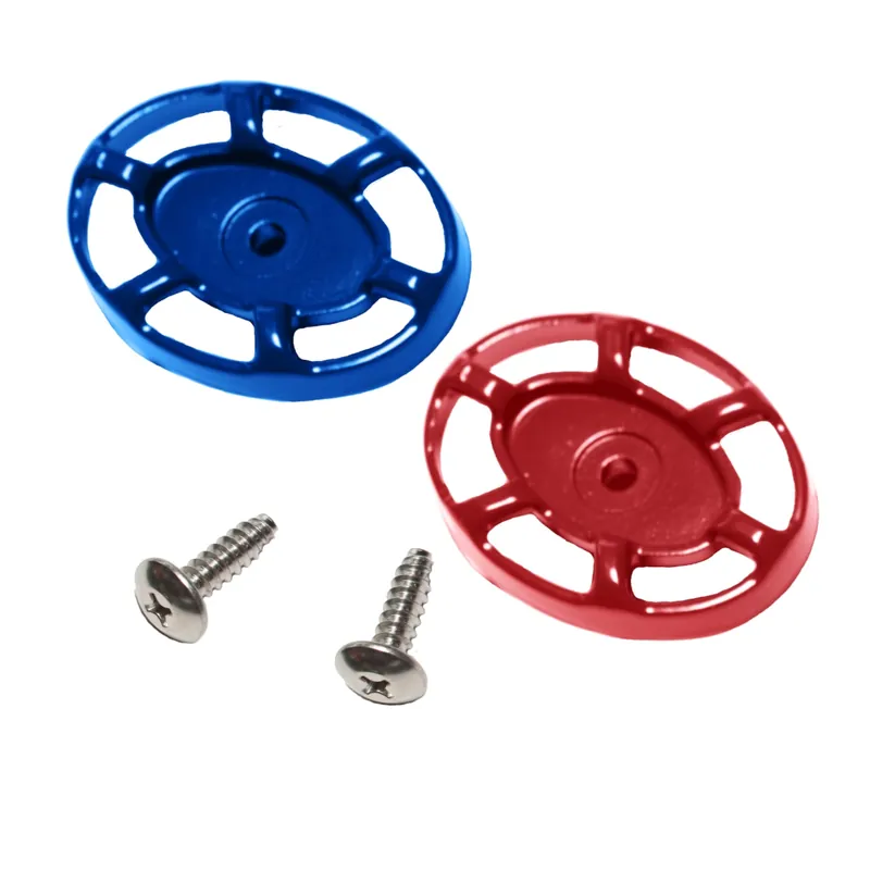 Arrowhead Brass PK1299 Red and Blue Oval Handles and self-tapping screws for 490 series