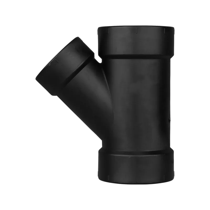 Charlotte Pipe 03049 4x4x3 WYE - Hub x Hub x Hub - ABS DWV