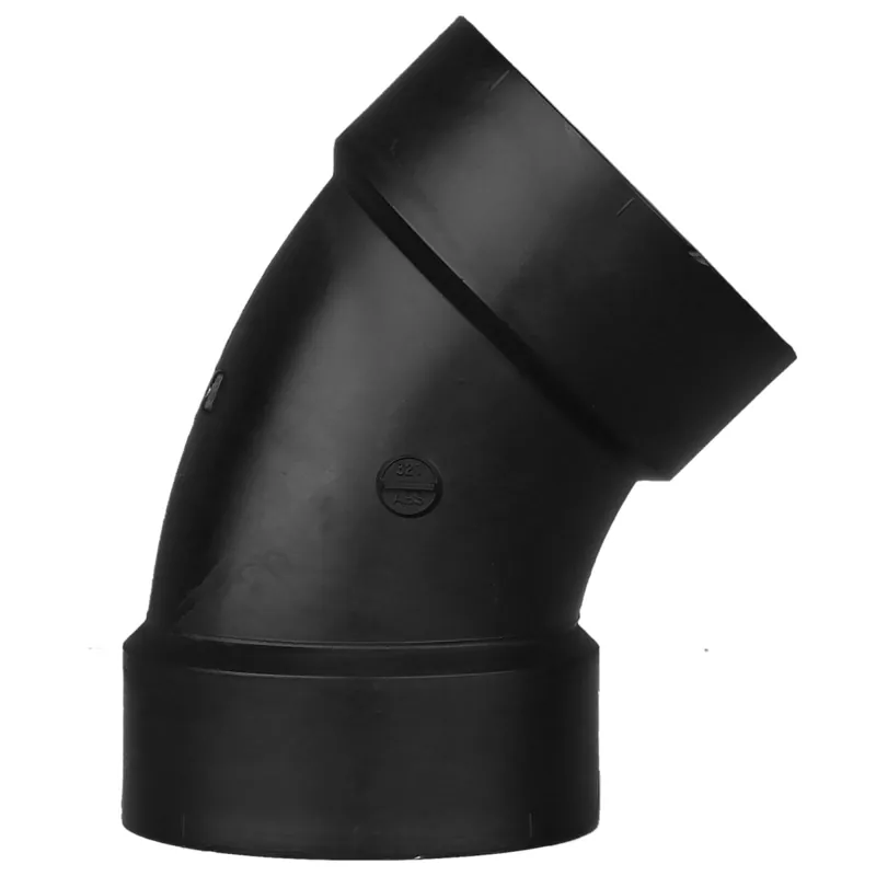 Charlotte Pipe 02879 6 1/8 Bend - 45 Deg - Elbow - Hub x Hub - ABS DWV