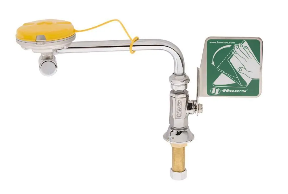 Haws 7612 Axion Sink Mount Deck Mount Swing Away Lab Eyewash