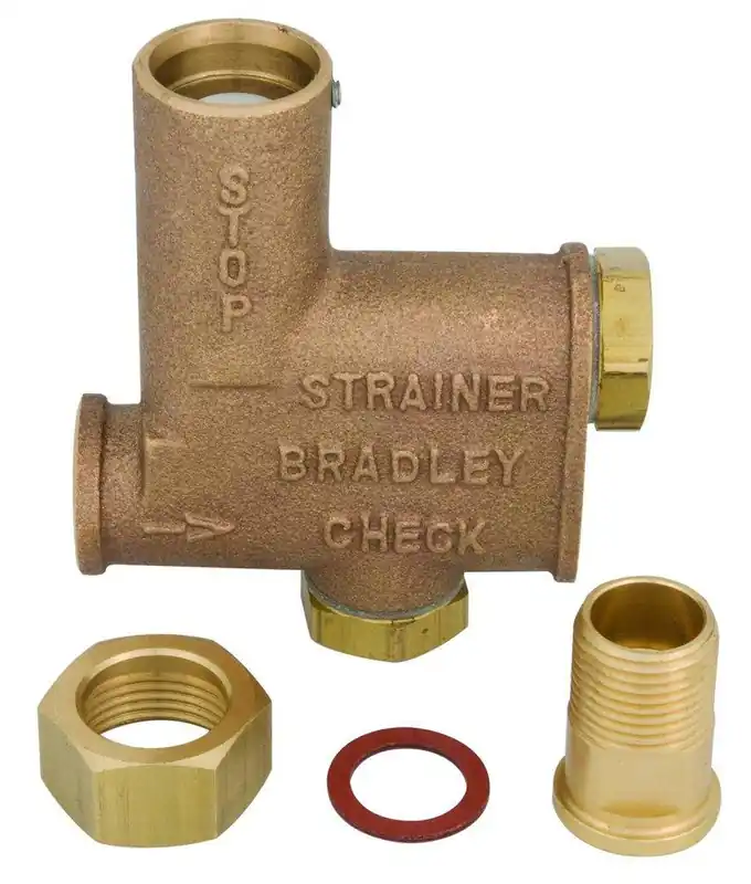 Bradley Corporation S60-003S Brass Valve with Tailpieces, Nuts and Washers