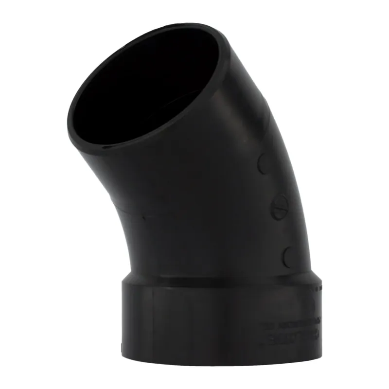 Charlotte Pipe 02884 6 1/8 Bend - 45 Deg - Elbow (Street) - Ftg x Hub - ABS DWV