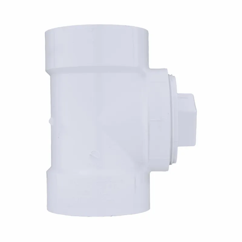 Charlotte Pipe 03542 4 Cleanout Tee (w/Plug) - Hub x Hub x FIP - PVC DWV
