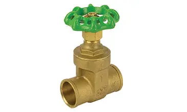 Jomar 103-408G Gate Valve, Non-rising Stem, Solder Connection, 200 WOG