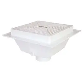 Sioux 861-3P SINK FL 3IN 8-5/16 IN H SQUARED PVC DOM