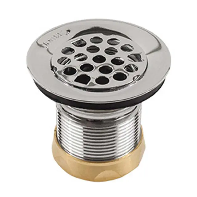 JOMAR 300-101 Chrome Plated Brass or 300 Grade Brushed Stainless Steel Sink Strainer