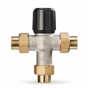 Resideo AM102R-US-1/U Mixing Valve AM-1R Proportional 1 Inch Nickel Plated Brass Union Sweat EPDM