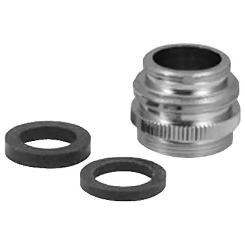 T&S Brass B-GFE 3/4 in Garden Hose Outlet with Adapter Male x 55/64-27UN Female Threads