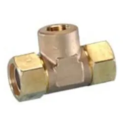 TracPipe FGP-T500-500 1/2 Tracpipe x 1/2 Tracpipe 1/2 Female NPT AutoFlare Brass Tee