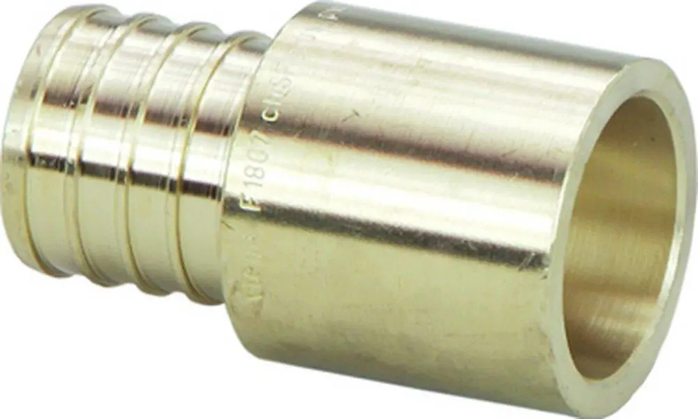 Viega 46654 PureFlow 1 in. Brass PEX Crimp x 3/4 in. Female Sweat Adapter