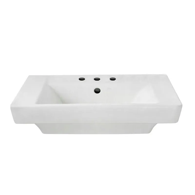 American Standard 0641008.020 Boulevard® 24 x 19 in. Rectangular Pedestal Bathroom Sink in White
