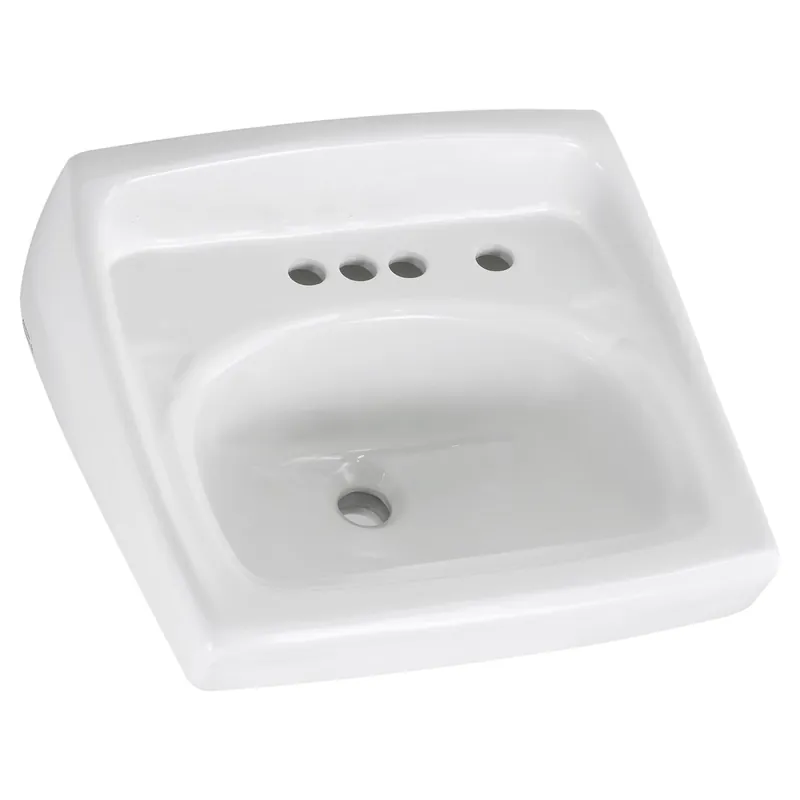 American Standard 0355034.020 Lucerne Wall-Hung Sink With 4 Centerset (WHITE)
