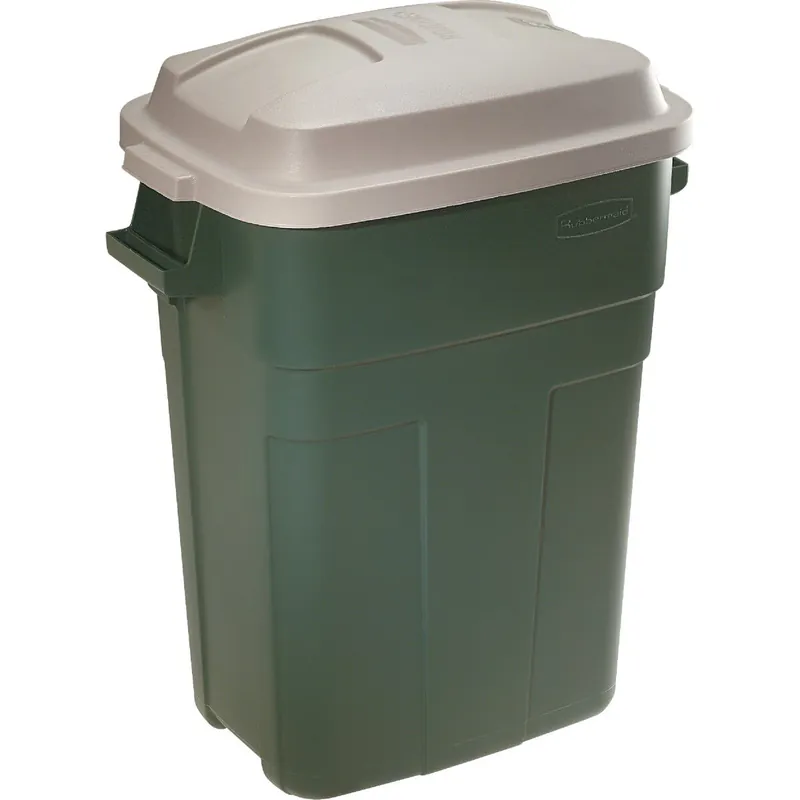 Rubbermaid FG297900EGRN Roughneck 30 Gal. Green Trash Can with Lid