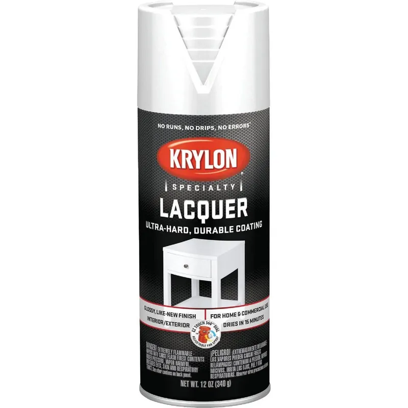 Krylon K07031777 White Spray Lacquer 12 Oz.