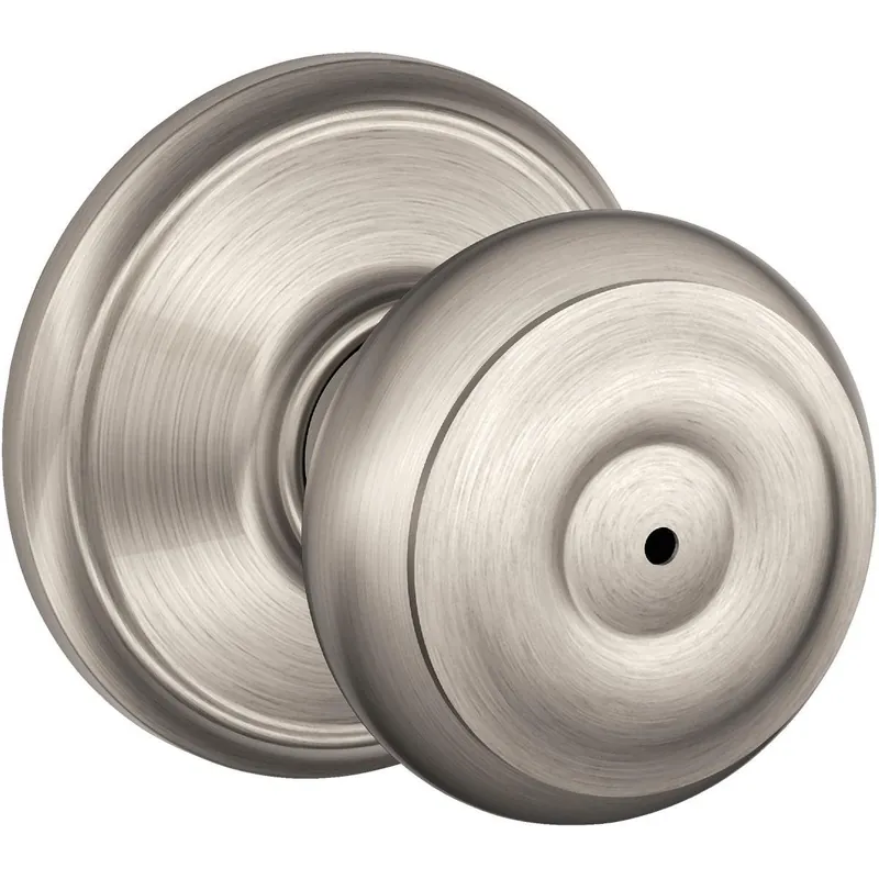 Schlage F40GEO619 Georgian Satin Nickel Bed & Bath Door Knob
