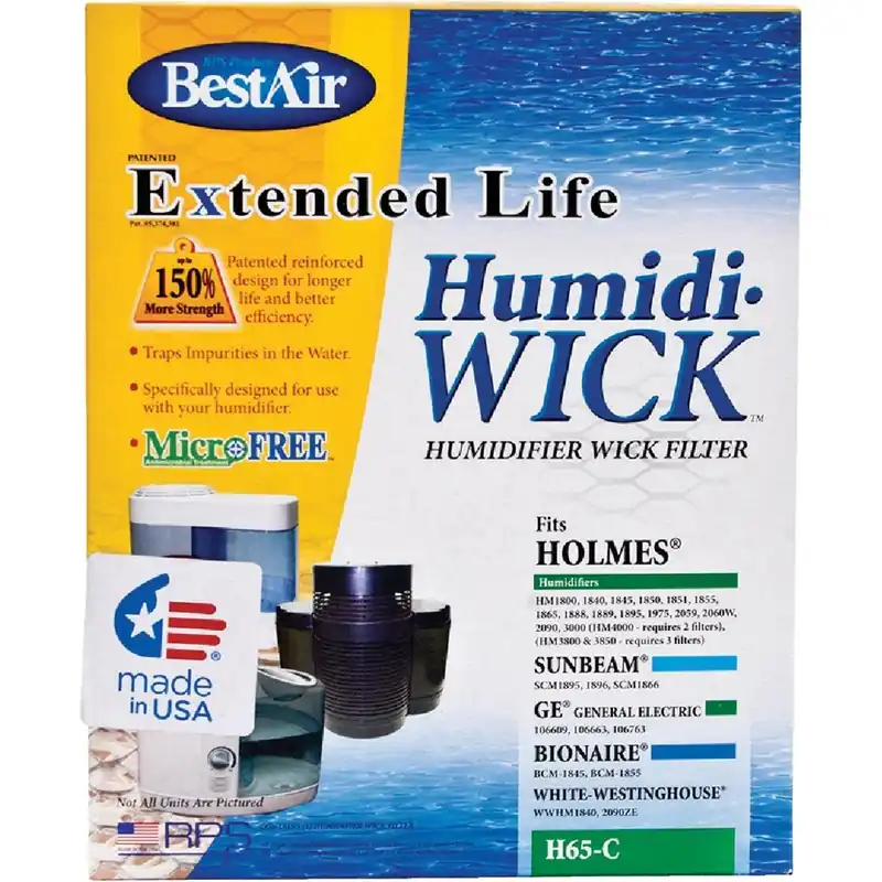 BestAir H65-PDQ-4 Extended Life Humidi-Wick H65 Humidifier Wick Filter