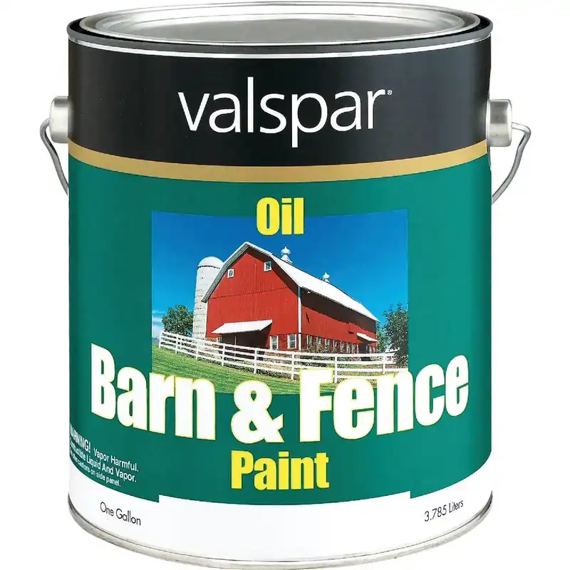 Valspar 018.3141-75.007 Oil Paint & Primer In One Low Sheen Barn & Fence Paint White 1 Gal.