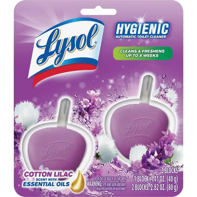 Lysol 83722 Cotton Lilac Scent Complete Clean Automatic Toilet Bowl Cleaner (2-Pack)